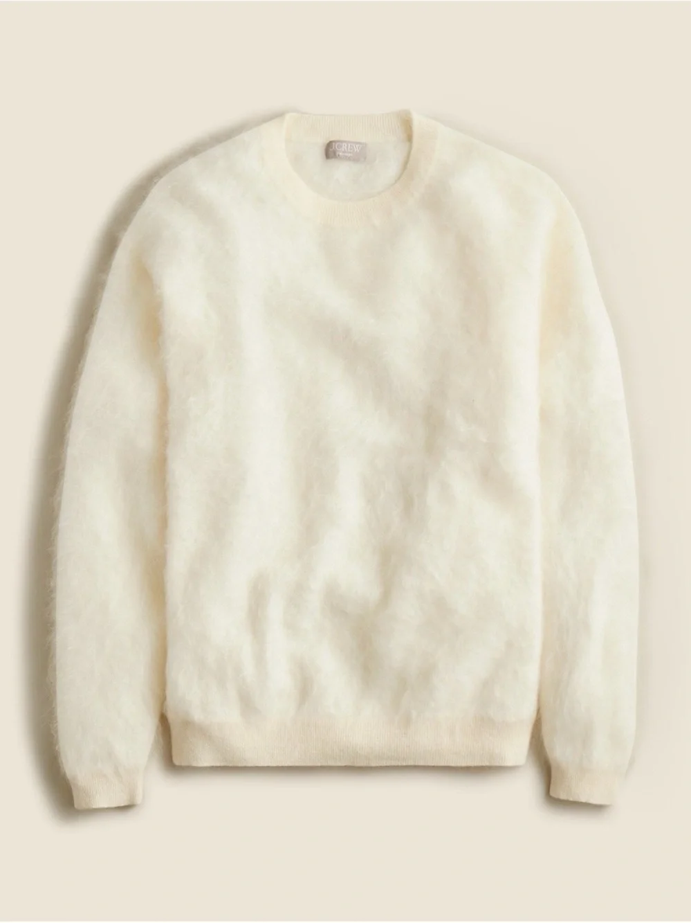 J. Crew Cream brushed 100% cashmere Sweater